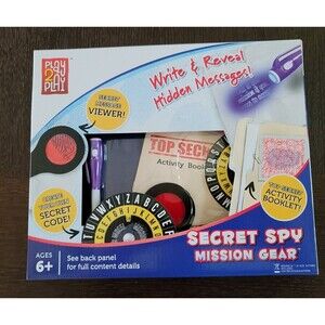Secret Spy Mission Gear Kid Top Secret Activity Booklet Code Set Kit Play 2 Play